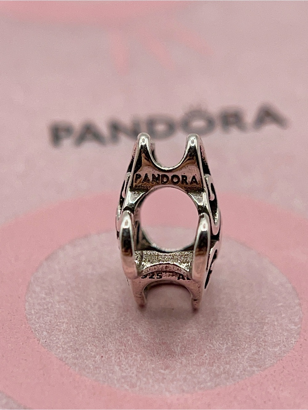 Pandora Disney Minnie Mouse Openwork Sterling Silver Charm - Picture 3 of 7